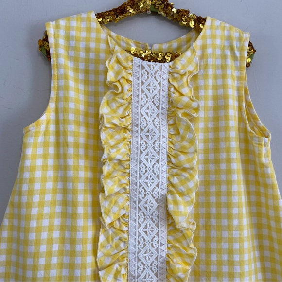 Anvy Kids Gingham Ruffle Shift Dress - Picture 2 of 6
